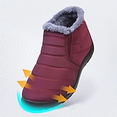 baratos Ténis de mulher-Botas de inverno impermeáveis para homens e mulheres - calçados quentes com forro de pele para atividades ao ar livre