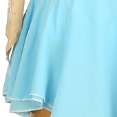 preiswerte Eiskunstlaufkleider-Eiskunstlaufkleid Damen Mädchen Eislaufen Kleider Wasserblau Gelb Rosa Patchwork Rückenfrei Gitter Hochelastisch Ausbildung Wettbewerb Eiskunstlaufkleidung Klassisch Langarm Eislaufen Eiskundstlauf