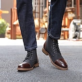 preiswerte Kleiderstiefel-Herren Stiefel Bullock Schuhe Abendschuhe Wanderschuhe Brautkleider schlicht Täglich Leder Komfortabel Stiefeletten / Stiefeletten Halbschuhe Dunkelbraun Schwarz Hell Gray Frühling Herbst