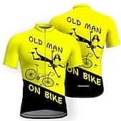 voordelige Heren shirts-Voor heren Wielrenshirt Korte mouw Fietsen Shirt Kleding Bovenlichaam met 3 achterzakken Bergracen Wegwielrennen Ademend Sneldrogend Vochtregelerend Reflecterende strips Zwart Geel Rood Grafisch