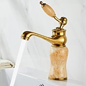 abordables Classiques-Robinet lavabo - Séparé Plaqué Set de centre Mitigeur un trouBath Taps