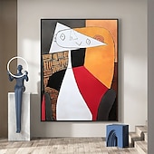 preiswerte Abstrakte Gemälde-Handgemaltes Picasso-Ölgemälde, Picasso-Gemälde, abstraktes figuratives Wandkunstbild, handgefertigtes Gemälde, Kunstwerk für Heimdekoration, Wohnzimmer, Schlafzimmer, gerollte Leinwand, ohne Rahmen
