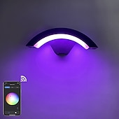 Χαμηλού Κόστους εξωτερικά φώτα τοίχου-led φωτιστικό τοίχου εσωτερικού/εξωτερικού χώρου rgb φωτιστικό τοίχου 3000k εσωτερικό φωτιστικό τοίχου tuya app alexa control αδιάβροχο ip65 φωτιστικό τοίχου εξωτερικού χώρου 85-265v