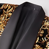 billiga Jacka och Jacka-Herrars Paljetparti Blazer Glittrande 70-tals Disco Jacka Regular Passform Röd Kungsblå Blå Lila Guld Grön