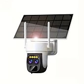 Недорогие IP-камеры для улицы-1 комплект уличной беспроводной камеры безопасности 360ptz 3-мегапиксельная камера наблюдения на солнечной энергии с Pir Motion 2K цветное ночное видение двусторонняя связь IP66 водонепроницаемая 2,4G