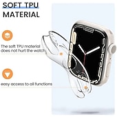 Χαμηλού Κόστους Smartwatch Θήκη-Συμβατό με Apple Watch Series 8 7 45mm / Series 8 7 41mm / Series 6 5 4 SE 44mm / Series 6 5 4 SE 40mm / Series 3 2 1 42mm All Around Protective Ανθεκτική σε πτώσεις TPU Παρακολουθήστε Κάλυμμα