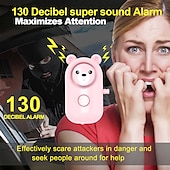 cheap Security Sensors &amp; Alarms-Personal Safety Alarm, 130dB High-frequency Alarm With LED Light For Women Elderly, Suitable For Outdoor Survival And Emergency