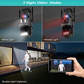 abordables Caméras IP d&#039;Extérieur-webcam 8MP Ampoule Wi-Fi Avec Fil Détection de présence Imperméable Extérieur Jardin Soutien