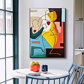 preiswerte Abstrakte Gemälde-Handgemaltes Picasso-Ölgemälde, Picasso-Gemälde, abstraktes figuratives Wandkunstbild, handgefertigtes Gemälde, Kunstwerk für Heimdekoration, Wohnzimmer, Schlafzimmer, gerollte Leinwand, ohne Rahmen