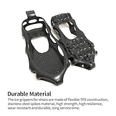 abordables Fournitures pour la maison-Couvre-chaussures antidérapants pour crampons à 24 dents - parfaits pour la traction hivernale et la randonnée sur neige en plein air