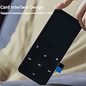 رخيصةأون مشغل MP3-Q8 مع مشغل MP3 بلوتوث 5.0 شاشة لمس كاملة 1.8 بوصة 4 جيجابايت 8 جيجابايت 16 جيجابايت 32 جيجابايت مشغل موسيقى MP4 مع مكبر صوت مدمج ومسجل راديو FM