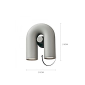 economico Lampade LED da parete-Lightinthebox Cirkus Lampada da parete decorativa per interni Elegante stile nordico in ferro e ABS Lampada da parete moderna a forma di U Doppia sorgente luminosa Luce a 3 colori per corridoio