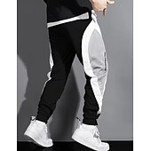 economico Pantaloni della tuta-Per uomo Pantaloni della tuta Jogging Pantaloni Tasche A cordoncino Vita elastica Liscio Comfort Traspirante Esterno Giornaliero Per uscire Di tendenza Informale Nero Bianco