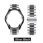 cheap Samsung Watch Bands-Watch Band for Samsung Galaxy Watch 6 5 4 40/44mm Watch 6 Classic 43/47mm Watch 5 Pro 45mm Watch 4 Classic 42/46mm 3 41mm Stainless Steel Replacement  Strap with Case Sport Band Wristband