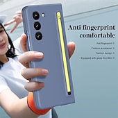 cheap Samsung Cases-Phone Case For Samsung Galaxy Z Fold 6 Z Fold 5 Z Fold 4 Z Fold 3 Back Cover with Screen Protector Pencil Holder Full Body Protective PC