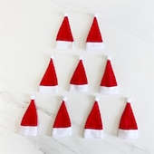economico Decorazione per Tavolo e Sala da Pranzo-10 pezzi copri coltello e forchetta natalizi, tappi per bottiglie di vino, accessori per utensili da cucina, 10 pz
