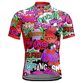billiga Tröjor för män-Herr Cykeltröja Kortärmad Cykel Överdelar med 3 bakfickor Bergscykling Vägcykling Andningsfunktion Snabb tork Fuktabsorberande Reflexremsa Gul Röd Blå Grafisk Polyester sporter Kläder