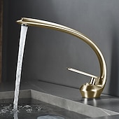 お買い得  クラシカル-バスルームのシンクの蛇口 - クラシック 電気メッキ / 塗装仕上げ センターセット シングルハンドルつの穴Bath Taps