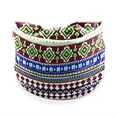 cheap Hair Styling Accessories-Ethnic Style Floral Headband Bohemian Headband Sports Headband Sweat Absorbing Headband Women&#039;s Anti Sweat Wide Headscarf