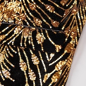 billiga Jacka och Jacka-Herrars Paljetparti Blazer Glittrande 70-tals Disco Jacka Regular Passform Röd Kungsblå Blå Lila Guld Grön