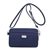 billiga Crossbodyväskor-Dam Crossbody-väska Axelväska Hoboväska Nylon Utomhus Dagligen Helgdag Dragkedja Stor kapacitet Vattentät Lättvikt Ensfärgat Ljus och elegant lila Svart Blå