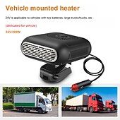 olcso autófűtő berendezés-12V/24V Autós Elektromos Melegítő - Állítható Párátlanító és Jégmentesítő Ventilátor Automatikus Forró Légfújó Szélvédőre
