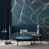 voordelige Behang-cool wallpapers 3d abstracte muurschildering behang muurschildering muurstickers bladeren abstracte schets foto geschikt voor hotel woonkamer slaapkamer art deco