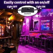 billige Gatebelysning-LED Svart Lys 1-2 Pakke med 30W 60W 120W UV Flomlys 395nm-405nm IP66 Vanntett Høy-effekt Svart Lys Plugg med Bryter (59in) Fester Scener UV Harpiks Herding Maleri Halloween