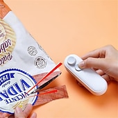 お買い得  キッチン家電-ミニバッグシーラーシール機 2 in 1 ヒートシーラーとビニール袋用カッター新しい
