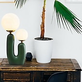 preiswerte Nachttischlampe-Schreibtischlampe modern G9 2-Kopf-Licht Zuhause nordisch dekorative Tischbeleuchtung Arbeitszimmer 110–240 V