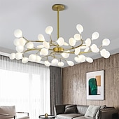 halpa Kattokruunut-led riipus valo kattokruunu musta kulta 18/30/36/45/54 päät sputnik design metalli sputnik maalattu viimeistely nykyaikainen pohjoismainen tyyli 110-240v
