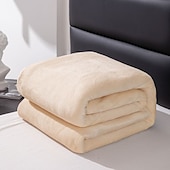 cheap Bed Blankets-Super Soft Coral Fleece Blanket Light Weight Solid Pink Blue Faux Fur Mink Throw Sofa Cover Bedspread Flannel Blankets Fleece Blanket Sherpa Blanket