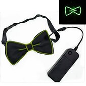 cheap Novelties-Luminous Light Up Bow Tie LED El Wire Tie For Christmas Rave Party Gift Novelty Party Dress