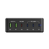 رخيصةأون محاور USB-أوسب 3.0 نوع C المحاور 6 الموانئ 6 في 1 دعم وظيفة توصيل الطاقة أوسب هاب مع RJ45 12V / 3A DC 5 فولت / 3 أمبير 20 فولت / 5 أمبير توصيل الطاقة من أجل لابتوب تابليت هاتف ذكي