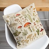 cheap Floral &amp; Plants Style-1PC Mushroom Double Double Side Pillow Cover Soft Decorative Square Cushion Case Pillowcase for Bedroom Livingroom Sofa Couch Chair