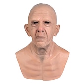 billiga Halloweenmask och rekvisita-halloween mask realistisk gammal man mask läskig mänsklig latex mask, skrämmande skrynkla mask halloween cosplay kostym mask fest rekvisita