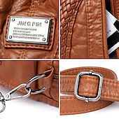 billiga Hand- och toteväskor-Brun quiltad handväska i konstläder för kvinnor – snygg tote-väska med dragkedja, flätade detaljer och justerbar rem för arbete, resor och vardagliga utflykter