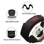 お買い得  Apple Watch Bands-スポーツバンド と互換性があります Apple Watch ウォッチバンド 38mm 40mm 41mm 42mm 44mm 45mm 49mm 調整可 高通気性 ナイロン 交換用時計バンド のために iwatch Ultra 2 Series 9 8 7 SE 6 5 4 3 2 1