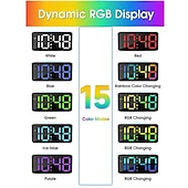cheap Radios and Clocks-Super Loud Alarm Clock for Heavy Sleepers, Digital Clock with 7-Color Night Light, Adjustable Volume, Small for Bedrooms
