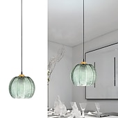 cheap Island Lights-LED Pendant Lights Green Glass Pendant Lighting for Kitchen Island Kitchen Lights Ceiling 1 Pack 110-240V