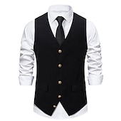 ieftine Blazere și veste-Epocă Anii 1920 Γιλέκο Vestă Gatsby Domn Nași de Căsătorie Croi Slim Bărbați Mascaradă Nuntă Invitat la nunta Petrecere / Seara Adulți Vestă