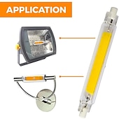 رخيصةأون أضواء LED ثنائي الدبوس-عالية الطاقة cob r7s أنبوب زجاجي ليد 78 مللي متر 118 مللي متر 189 مللي متر cob أضواء لمبة ac110v 220 فولت المنزل استبدال مصباح هالوجين
