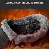 baratos Ténis de mulher-Botas de inverno impermeáveis para homens e mulheres - calçados quentes com forro de pele para atividades ao ar livre