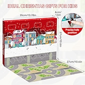 olcso Adventi naptár-karácsonyi adventi naptár 2024, karácsonyi visszaszámláló naptár rejtélyes doboz 24db ötvözött tűzoltóautó autómérnöki jármű gyerekeknek