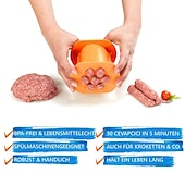 abordables Ustensiles et gadgets de cuisine-Machine à saucisses manuelle, remplisseur de viande de saucisse cevapcici à une presse, pour hachoir à viande manuel