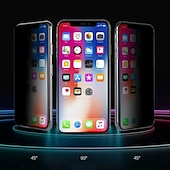 Недорогие Защитные плёнки для экрана iPhone-3 ед. Защитная пленка Назначение Apple айфон 16 iPhone 15 Pro Max 14 Plus 13 12 11 Pro Max Закаленное стекло Anti-Spy Уровень защиты 9H Анти-пузыри Против отпечатков пальцев Совместимость с 3D Touch