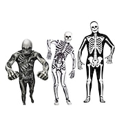 abordables Disfraces para hombres-Traje de Cuerpo Completo Traje de cosplay Body Calavera Monstruo Zalgo Cosplay Niños Adulto Hombre Chico Carnaval Mascarada Mardi Gras Fiesta Víspera de Todos los Santos Rendimiento Disfrazarse