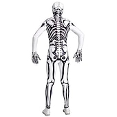 abordables Disfraces para hombres-Traje de Cuerpo Completo Traje de cosplay Body Calavera Monstruo Zalgo Cosplay Niños Adulto Hombre Chico Carnaval Mascarada Mardi Gras Fiesta Víspera de Todos los Santos Rendimiento Disfrazarse