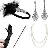 olcso Kiegészítők és még sok más-1920-as évek A nagy Gatsby Felszerelések Esküvői Vendég Mindszentek napja Halloween Diákbál Esküvői fogadás Felnőttek Kesztyűk Fülbevalók Nyakláncok Minden évszak