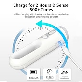 お買い得  センサー常夜灯-LEDモーションセンサーナイトライト2 in 1ポータブル懐中電灯夕暮れから夜明けまでのセンサー付き寝室浴室読書キャンプ用